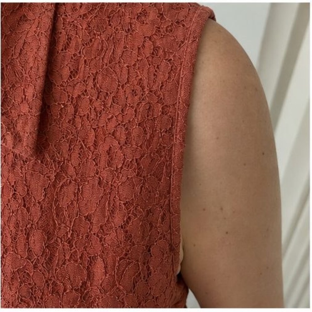 Rust Lace Trim Top - Picture 5 of 6